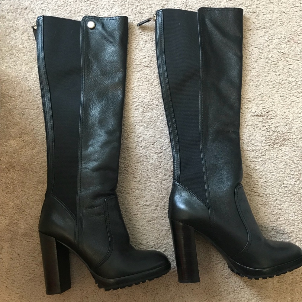 Tory Burch black knee high boots size 8